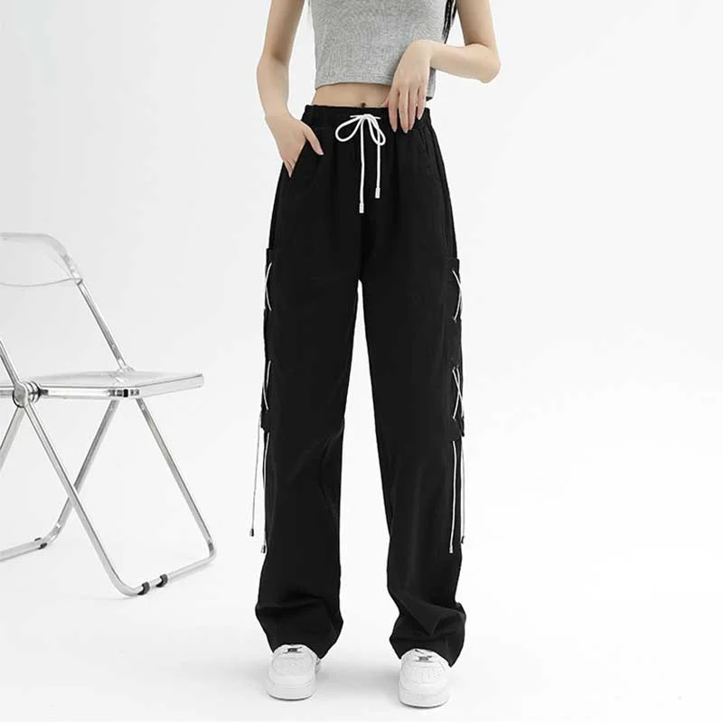 American Retro Thick Cargo Pants Classic Straight-Leg Pants