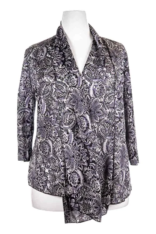 DressBarn Cardigan Silk Blend Satin Velvet