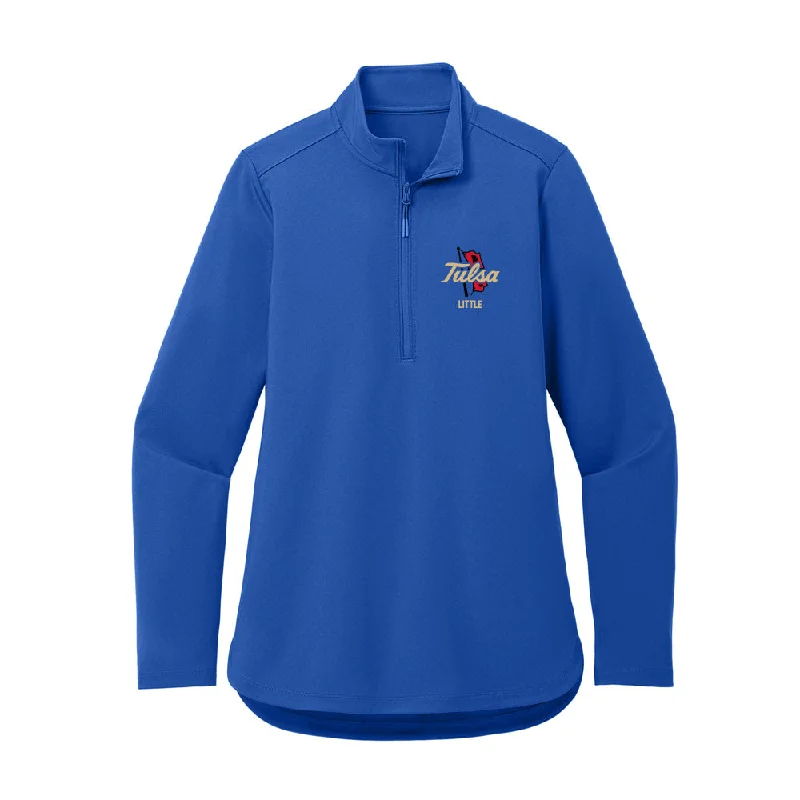 Tulsa - NCAA Women's Track & Field : Anaya Little - Women's Premium Quarter Zip Jacket Lace Jacket Ribbed Jacket Sequined Jacket