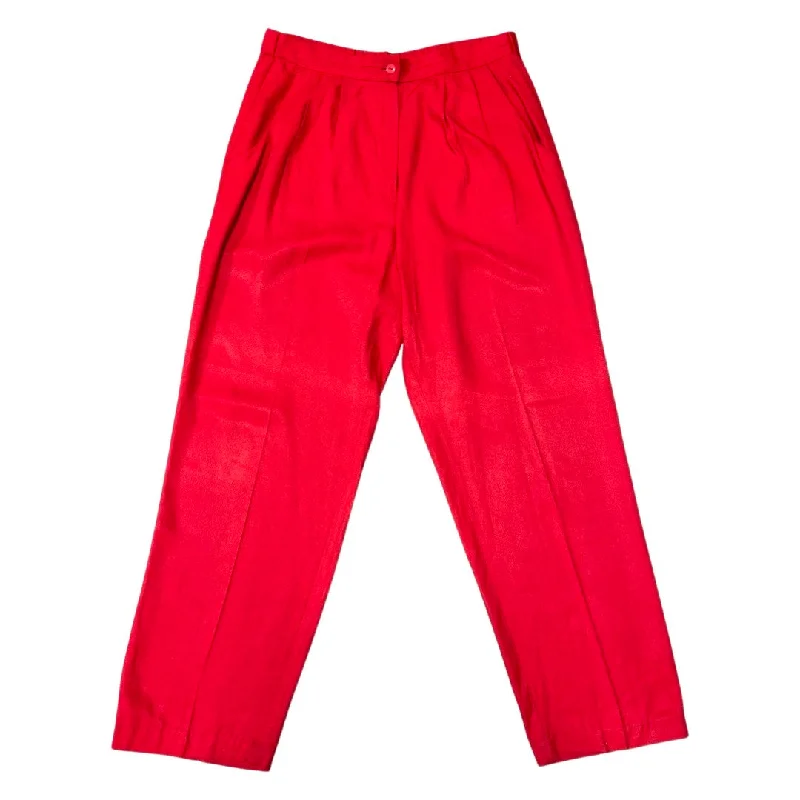 Vintage Cherry Red Trouser (Size 10) Trousers versatile functional