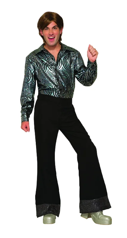 Disco Trousers Black Sequins Trousers versatile all-occasion