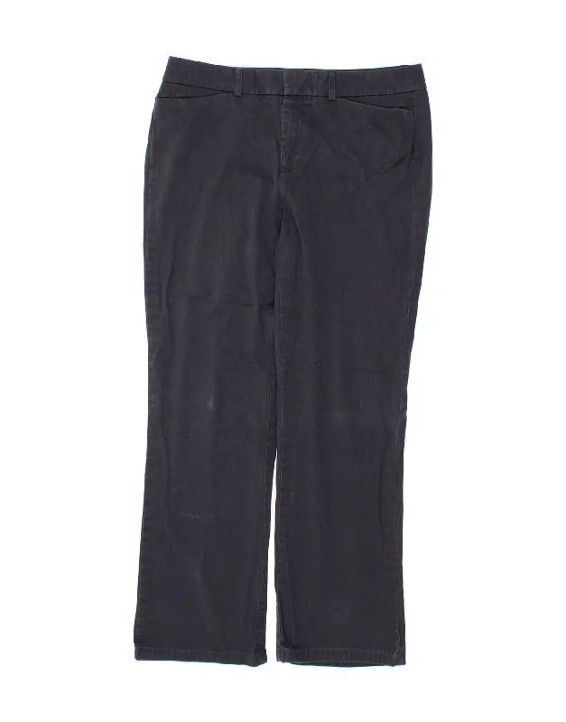 DOCKERS Womens Straight Casual Trousers US 12 Large W32 L30 Navy Blue Trousers New Arrival