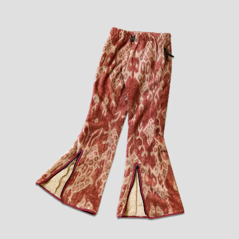 JAVA KASURI FLEECE FLARE PANTS - RED Trendy Palazzo Pants