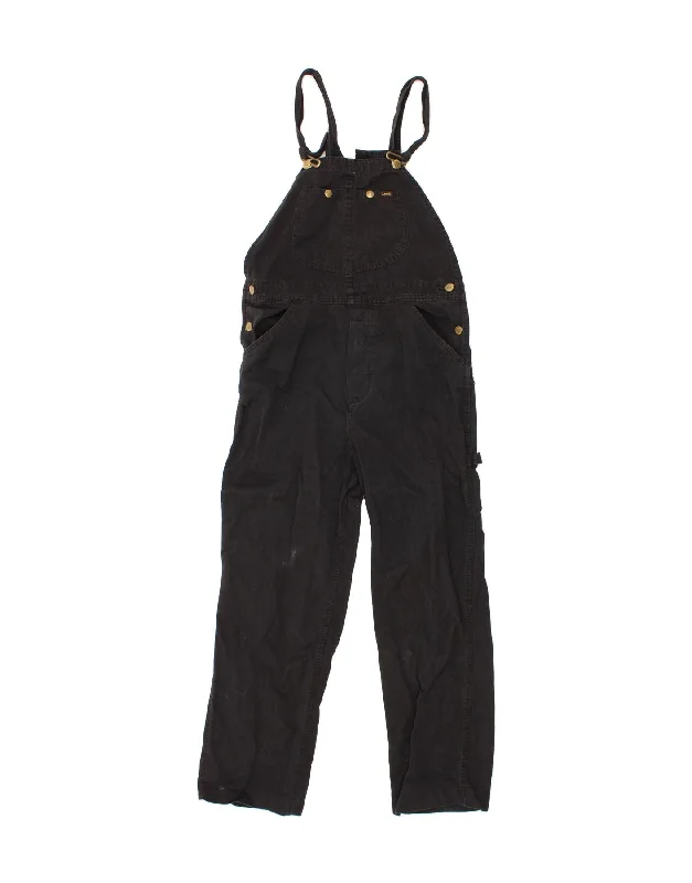 LEE Womens Straight Cargo Dungarees Trousers W32 L27 Black Cotton Trousers Handmade Artisanal