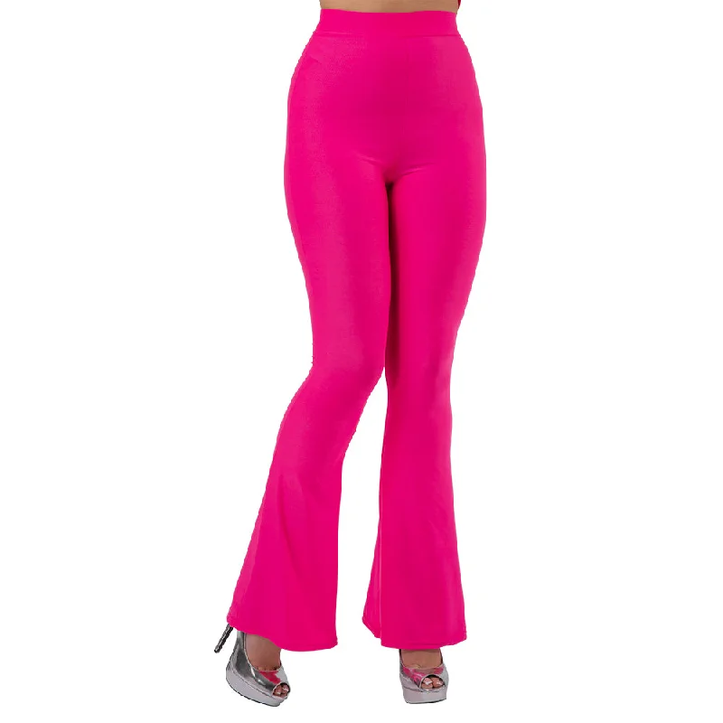 Retro Flares - Hot Pink 70s Ladies Trousers Trousers versatile all-occasion