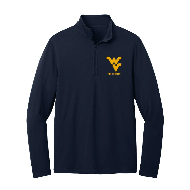 West Virginia - NCAA Women's Track & Field : Cate Pickering - Lightweight Quarter Zip Jacket Chenille Jacket Brocade Jacket Lace Jacket