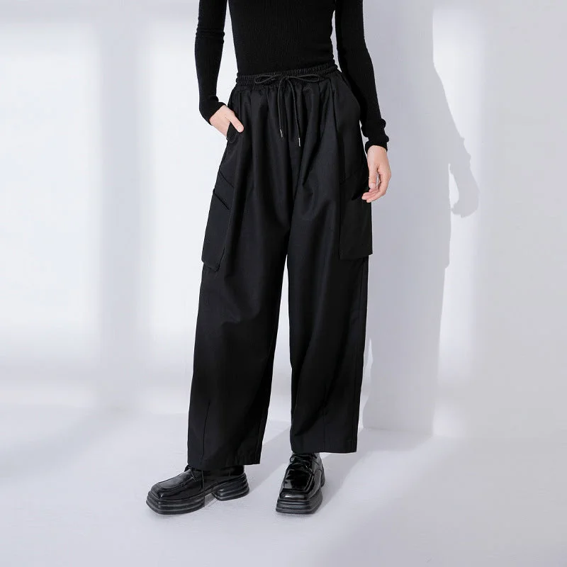 Retro High Waist Casual Pants Modern Stretch Trousers