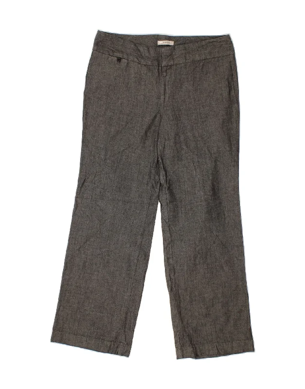 DOCKERS Womens Straight Casual Trousers US 14 XL W36 L30 Grey Cotton Trousers practical durable