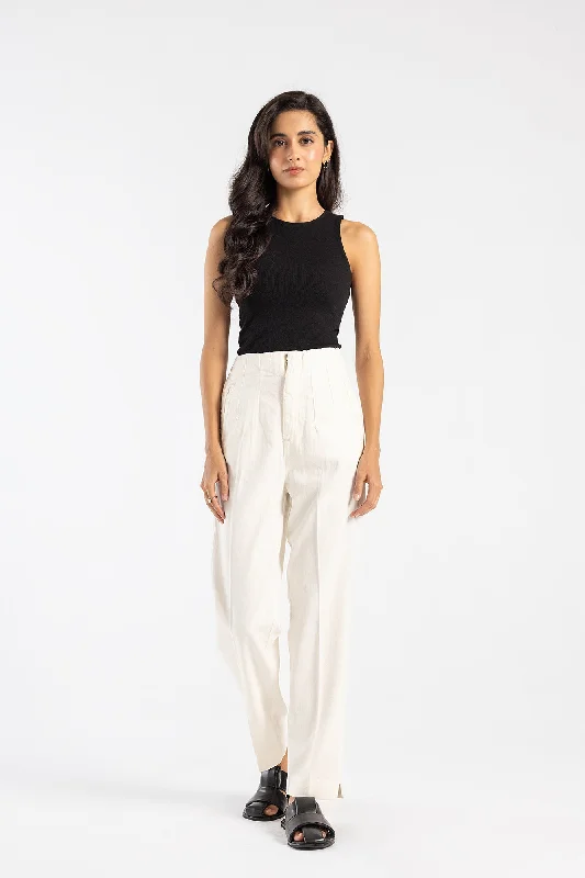 TROUSER (E1812/108/003) Wide Leg Loose Fit Mid Waist