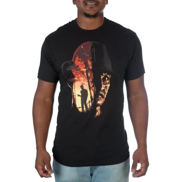 A Nightmare On Elm Street Freddy Krueger T-Shirt Hooded Caped Shawl Collar