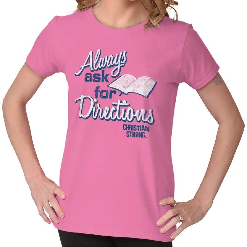 Always Ask Ladies T Shirt Polka Dot Checkered Tartan