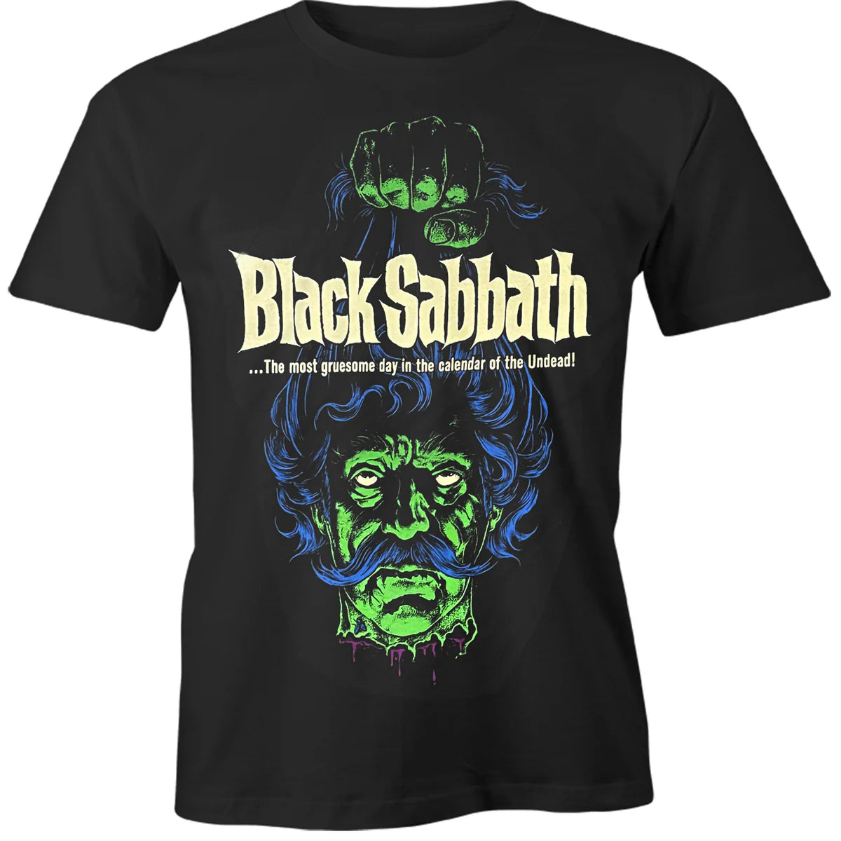 Black Sabbath - Severed Head Shirt Mesh Blend Leather Blend Suede Blend