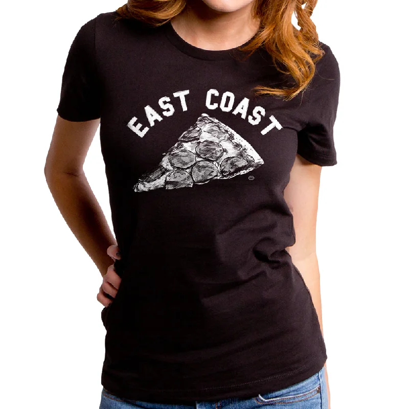 East Coast Pizza Women's T-Shirt Thin T-Shirt Open Front Quick Dry