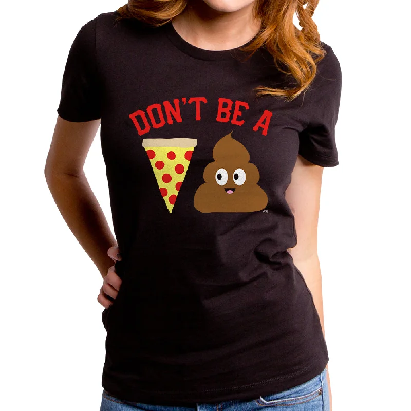 Pizza Poop Women's T-Shirt Rayon Velvet Corduroy