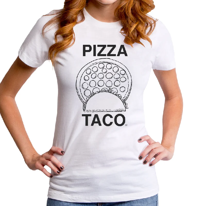 Taco Pizza Women's T-Shirt Embroidered Appliqued Beaded