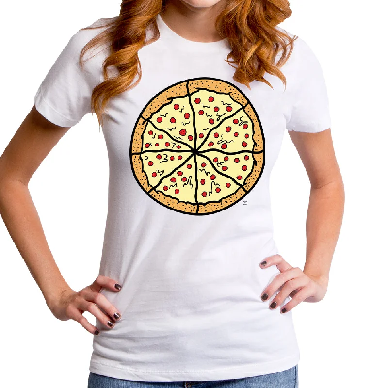 Pizza Women's T-Shirt Seamless Knitted Crochet