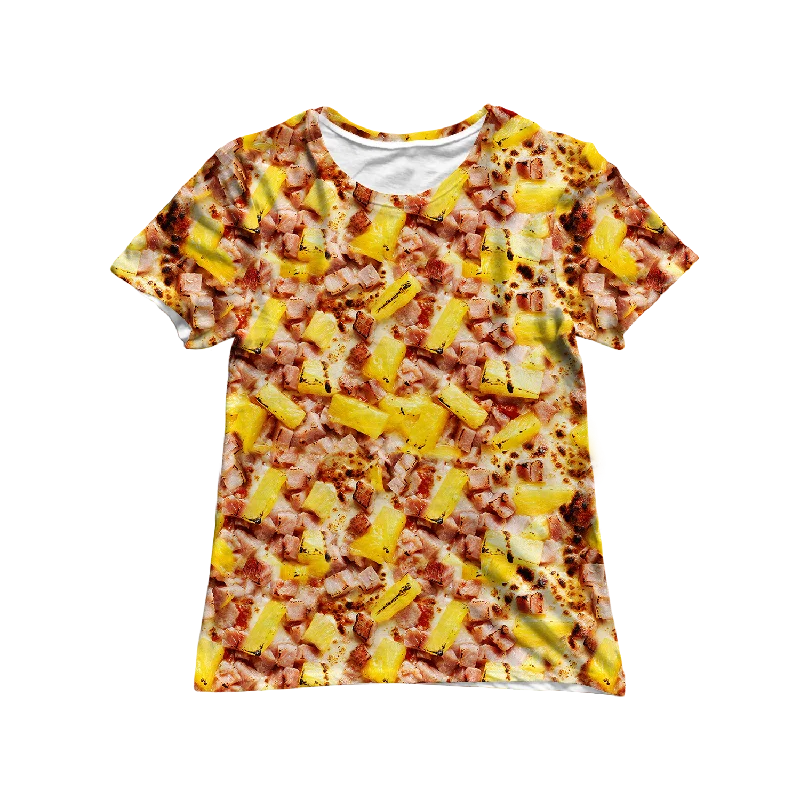 Hawaiian Pizza Women's Tee Mesh Canvas Denim