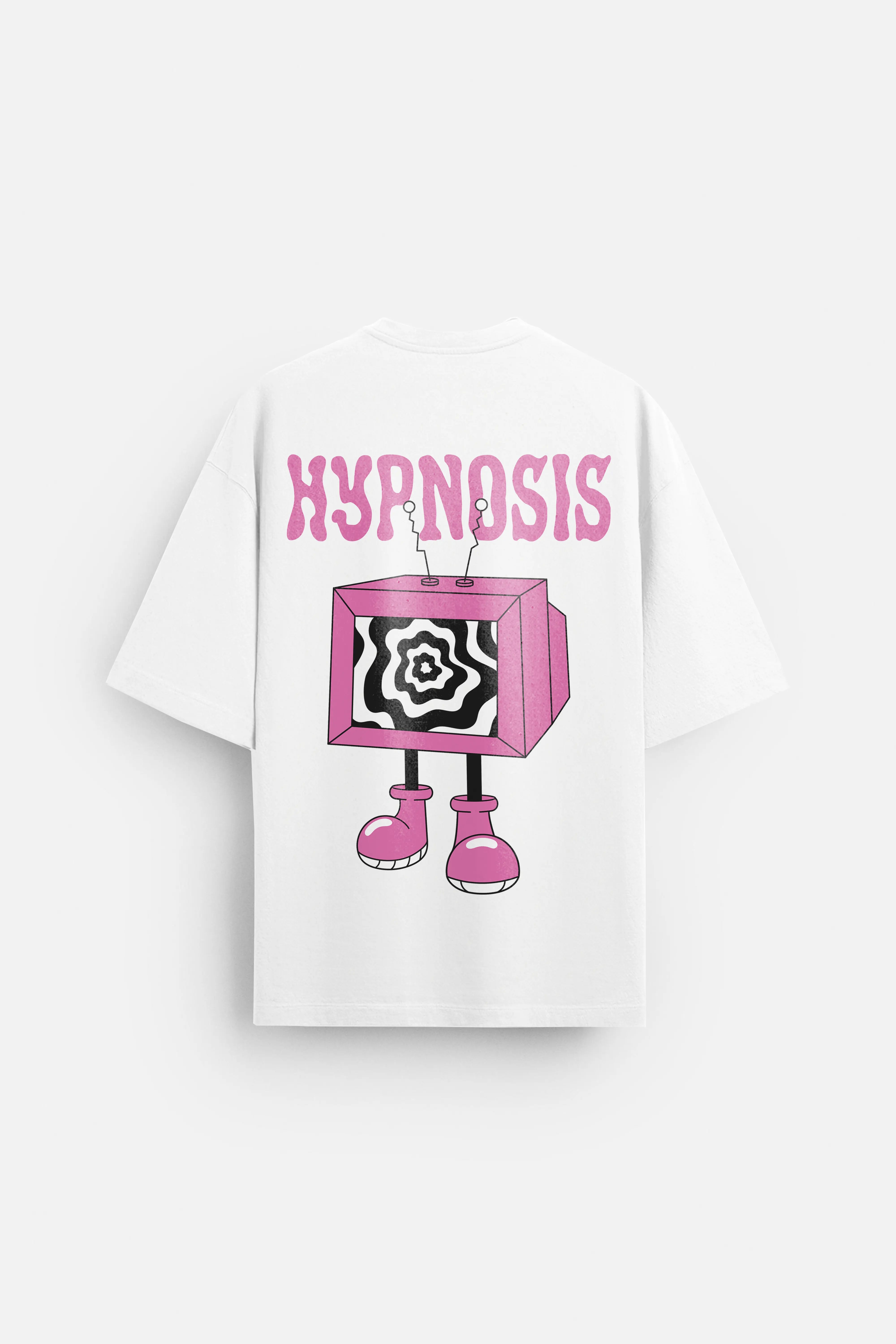 Hypnosis Oversized T-shirt Notch Collar Peter Pan Collar Cowl Neck