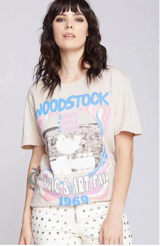 Recycled Karma 301992 - Woodstock Music & Art Fair 1969 Tee V-Neck T-Shirt Long Sleeve Cotton