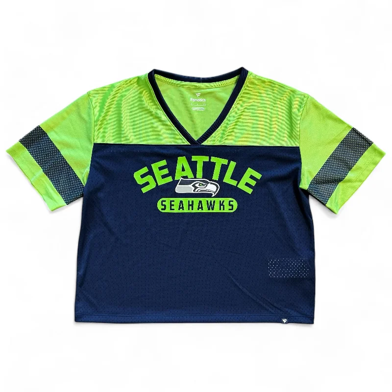 Seattle Seahawks Women's Homeschool Jersey Short Sleeve T-Shirt Basic T-Shirt Crew Neck Short Sleeve