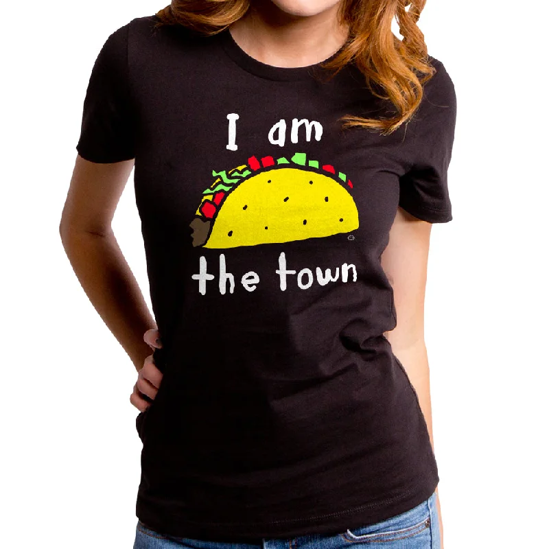 Taco the Town Women's T-Shirt Striped Floral Plaid