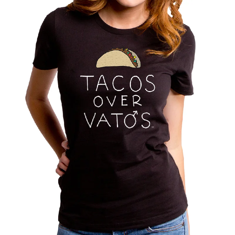 Tacos Over Vatos Women's T-Shirt Modern Contemporary Chic