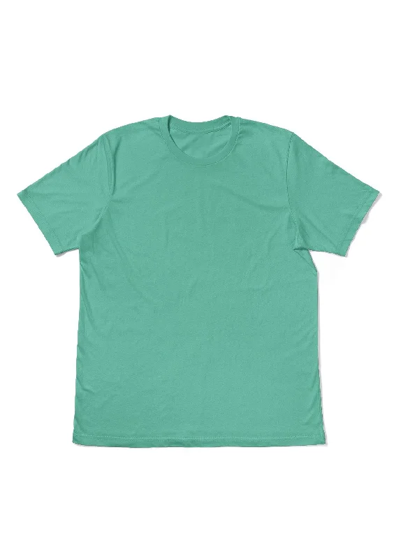 Perfect TShirt Co Womens Original Boyfriend T-Shirt  Vivid Teal Green Satin Fabric Silk Fabric Chiffon Fabric