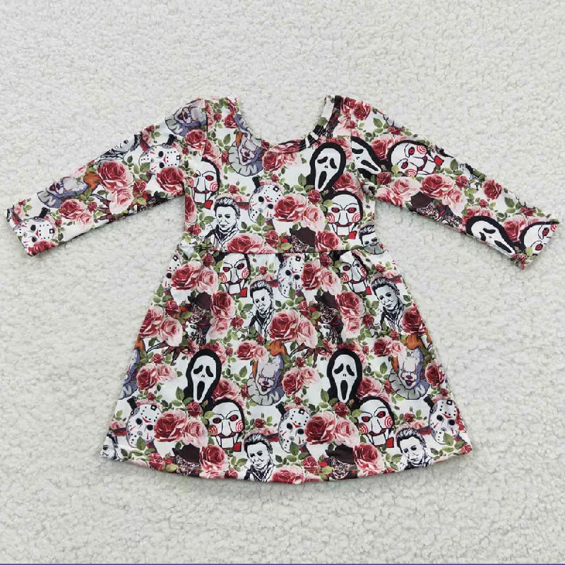 Baby Girls Dress Halloween Flowers Knee Length Dresses GLD0191 Tunics Stylish elegant