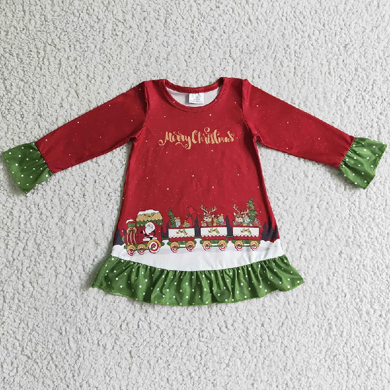 Christmas Baby Girls Boutique Dress Long Sleeve Set GLD0147 Tunics Cozy soft