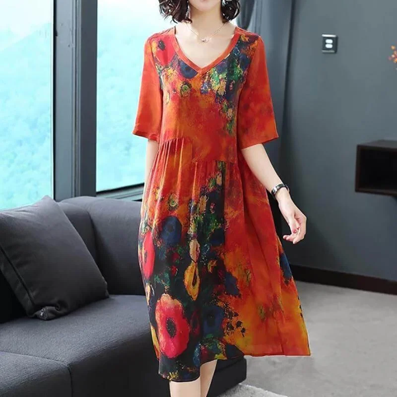 Luxury 1/2 Sleeve Soft Casual Dresses Tunics Running lightweight