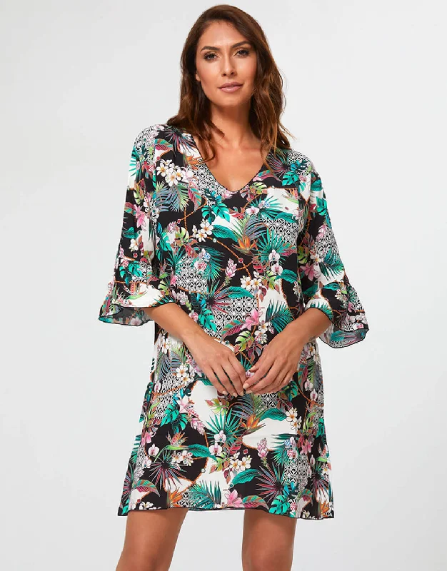 Maika Beach Dress - Multi Tunics Spring floral