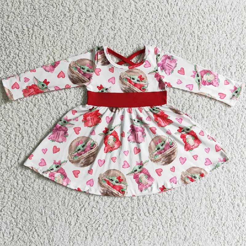 Valentine's Day Girls Dress Long Sleeve Boutique Baby Girl Dresses 6 A2-4 Tunics Hiking breathable